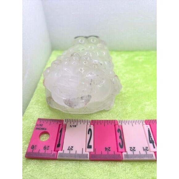 Large Clear Quartz Money Toad - Picture 8 of 9
